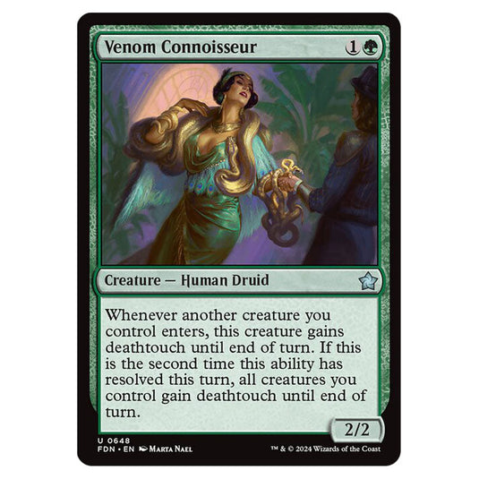 Venom Connoisseur 0648 card from the Magic The Gathering set Foundations