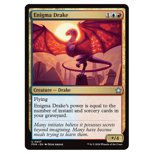 Enigma Drake 0657 card from the Magic The Gathering set Foundations