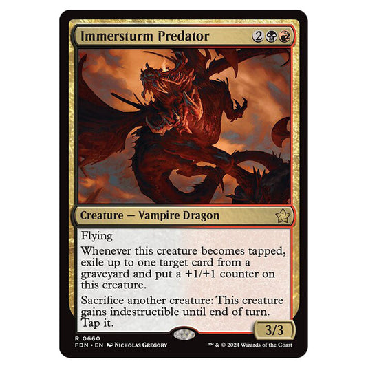 Immersturm Predator 0660 card from the Magic The Gathering set Foundations