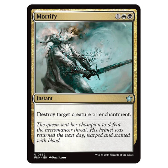 Mortify 0662 card from the Magic The Gathering set Foundations