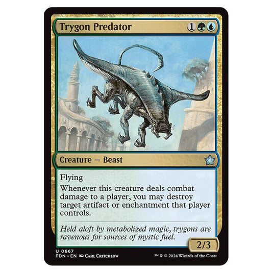 Trygon Predator 0667 card from the Magic The Gathering set Foundations