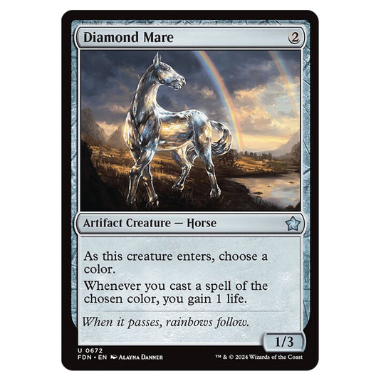 Diamond Mare 0672 card from the Magic The Gathering set Foundations