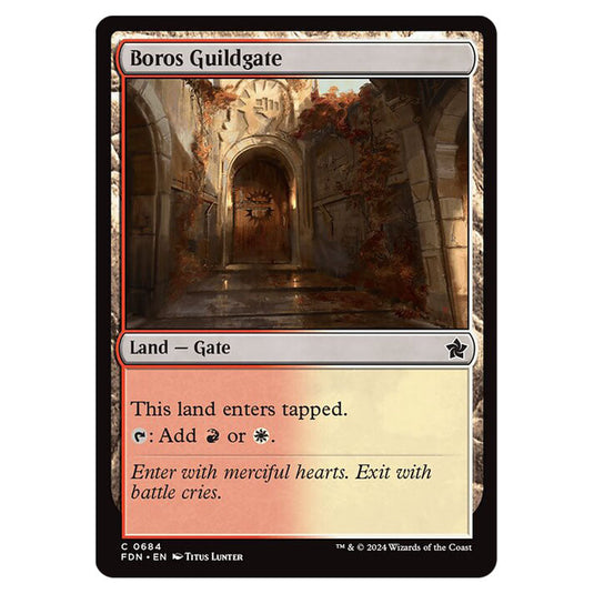 Boros Guildgate 0684 card from the Magic The Gathering set Foundations