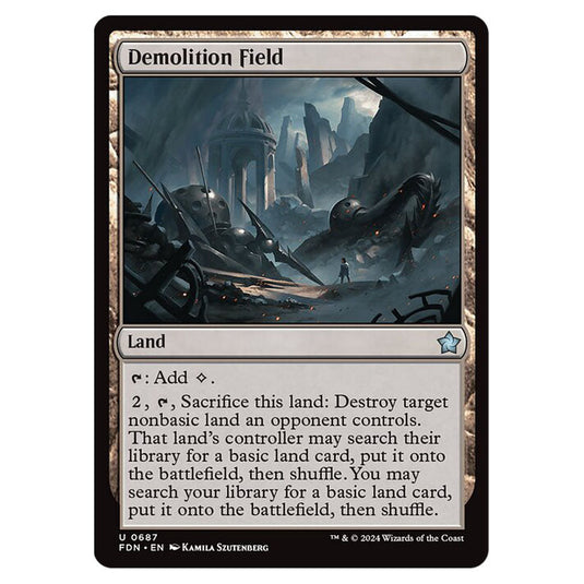 Demolition Field 0687 card from the Magic The Gathering set Foundations