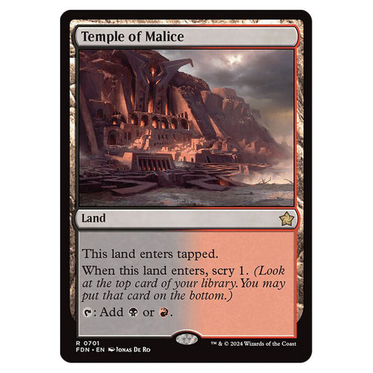 Temple of Malice 0701 card from the Magic The Gathering set Foundations