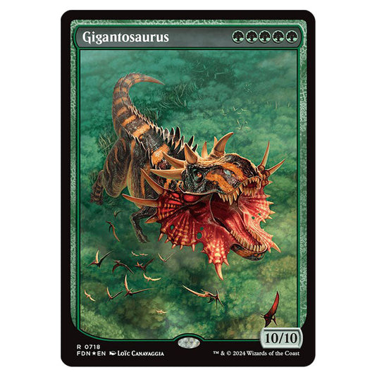 Gigantosaurus 0718 card from the Magic The Gathering set Foundations
