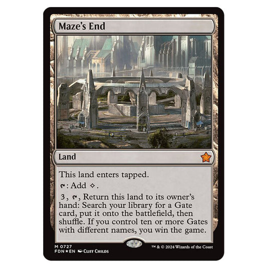 Maze's End 0727 card from the Magic The Gathering set Foundations