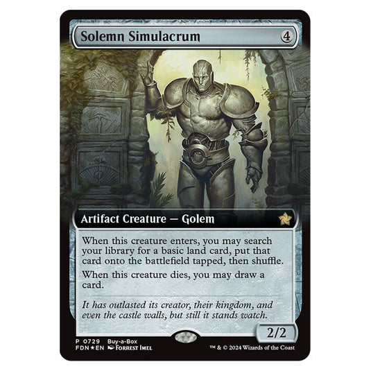 Solemn Simulacrum 0729 card from the Magic The Gathering set Foundations