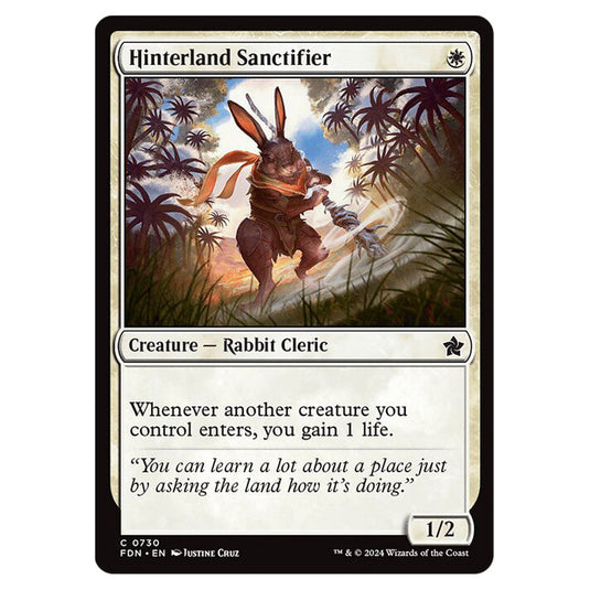 Hinterland Sanctifier 0730 card from the Magic The Gathering set Foundations