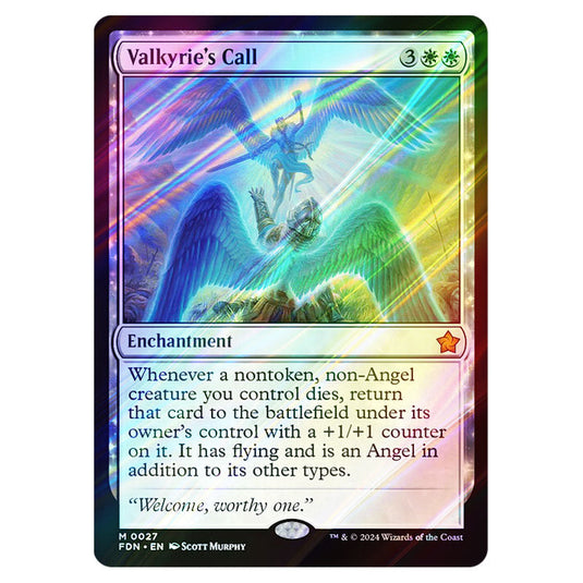 Valkyrie's Call 0027 card from the Magic The Gathering set Foundations