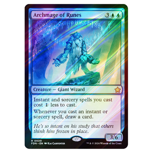 Archmage of Runes 0030 card from the Magic The Gathering set Foundations