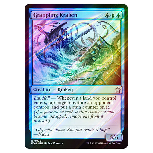 Grappling Kraken 0039 card from the Magic The Gathering set Foundations