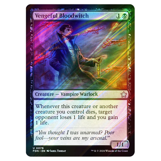 Vengeful Bloodwitch 0076 card from the Magic The Gathering set Foundations
