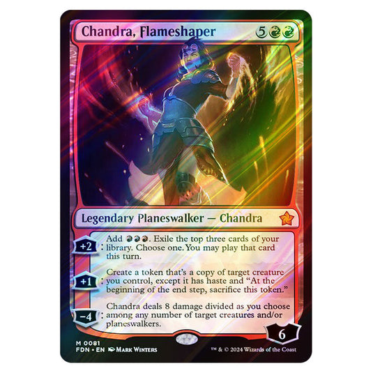 Chandra, Flameshaper 0081 card from the Magic The Gathering set Foundations