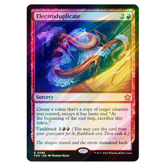 Electroduplicate 0085 card from the Magic The Gathering set Foundations