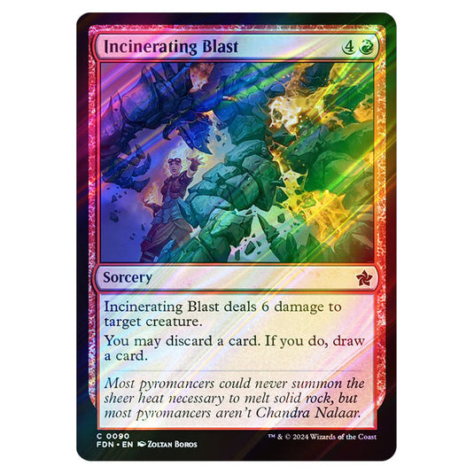 Incinerating Blast 0090 card from the Magic The Gathering set Foundations