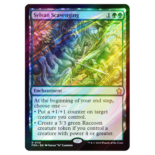 Sylvan Scavenging 0113 card from the Magic The Gathering set Foundations