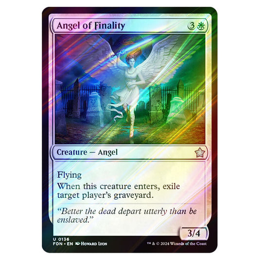 Angel of Finality 0136 card from the Magic The Gathering set Foundations