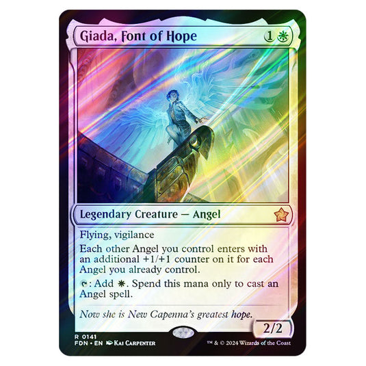 Giada, Font of Hope 0141 card from the Magic The Gathering set Foundations