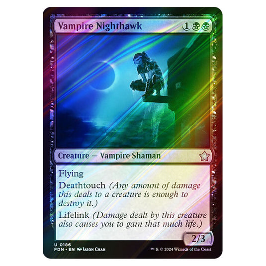 Vampire Nighthawk 0186 card from the Magic The Gathering set Foundations