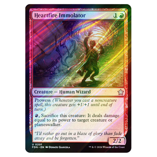 Heartfire Immolator 0201 card from the Magic The Gathering set Foundations