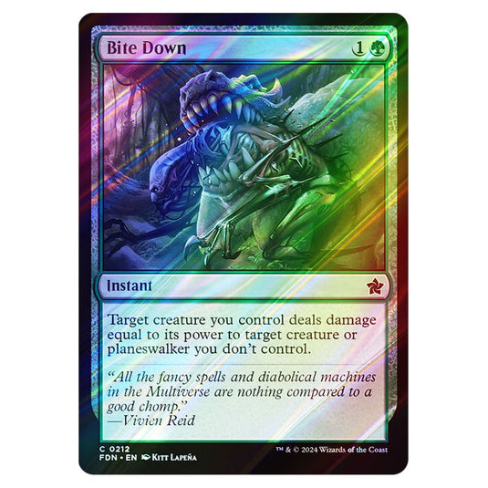Bite Down 0212 card from the Magic The Gathering set Foundations