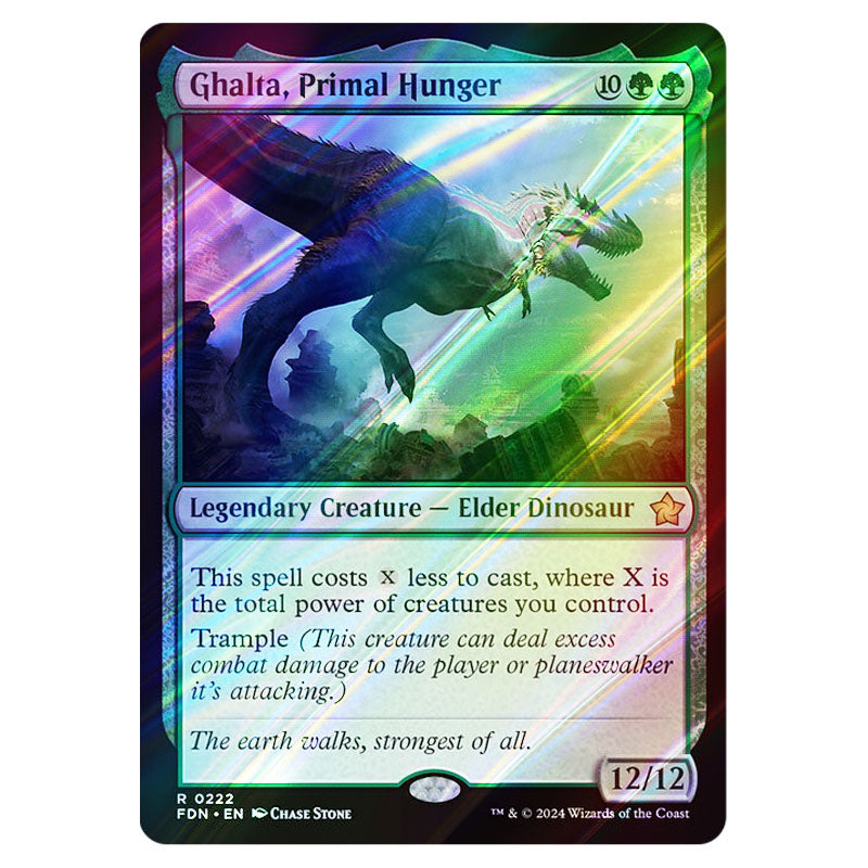 mtg foundations dinosaur cards Magic The Gathering - Foundations - Ghalta, Primal Hunger