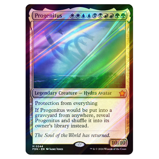 Progenitus 0244 card from the Magic The Gathering set Foundations
