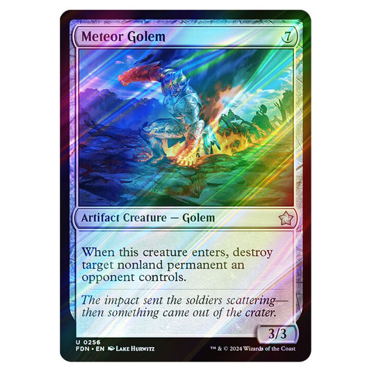 Meteor Golem 0256 card from the Magic The Gathering set Foundations