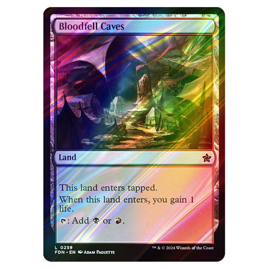Bloodfell Caves 0259 card from the Magic The Gathering set Foundations