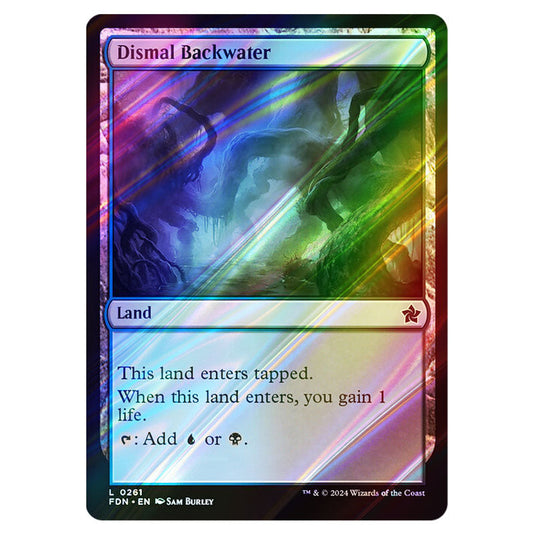 Dismal Backwater 0261 card from the Magic The Gathering set Foundations