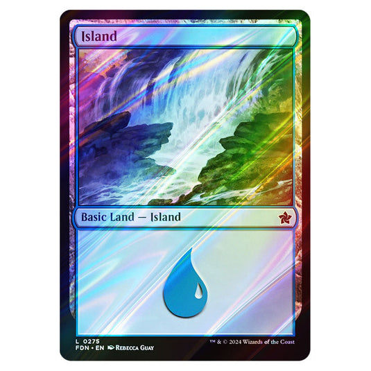 Island 0275 card from the Magic The Gathering set Foundations