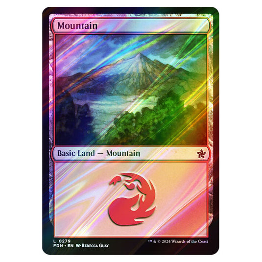 Mountain 0279 card from the Magic The Gathering set Foundations