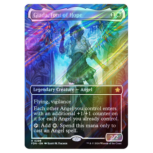 Giada, Font of Hope 0298 card from the Magic The Gathering set Foundations