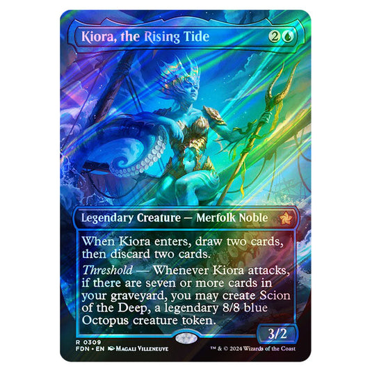 Kiora, the Rising Tide 0309 card from the Magic The Gathering set Foundations