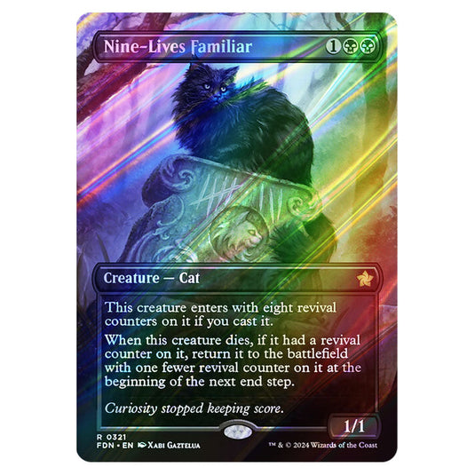 Nine-Lives Familiar 0321 card from the Magic The Gathering set Foundations