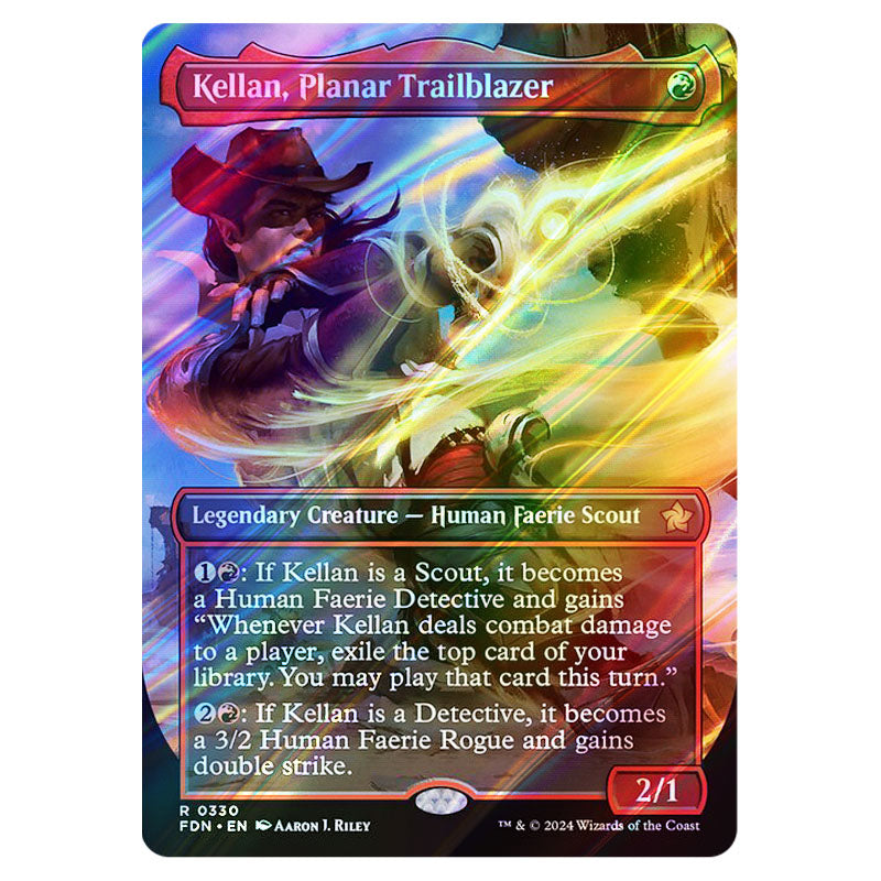 Magic The Gathering - Foundations - Kellan, Planar Trailblazer (Border Magic The Gathering - Foundations - Kellan, Planar Trailblazer (Border