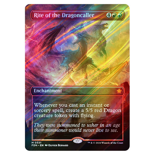 Rite of the Dragoncaller 0331 card from the Magic The Gathering set Foundations