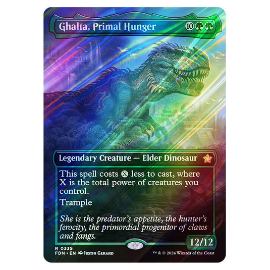 Ghalta, Primal Hunger 0335 card from the Magic The Gathering set Foundations