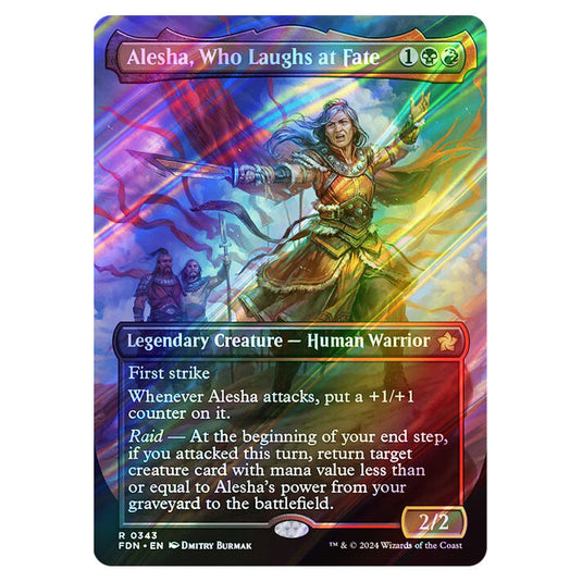 Alesha, Who Laughs at Fate 0343 card from the Magic The Gathering set Foundations