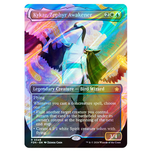 Kykar, Zephyr Awakener 0348 card from the Magic The Gathering set Foundations