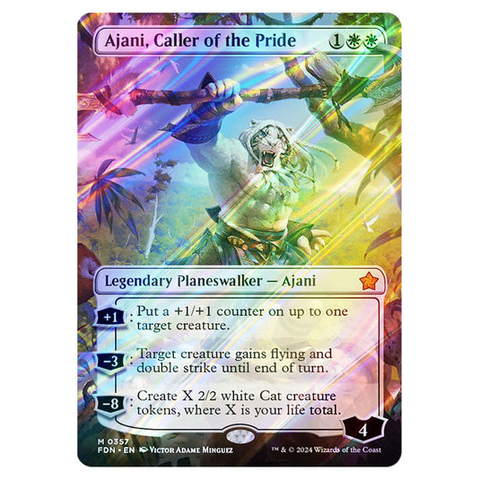 Ajani, Caller of the Pride 0357 card from the Magic The Gathering set Foundations
