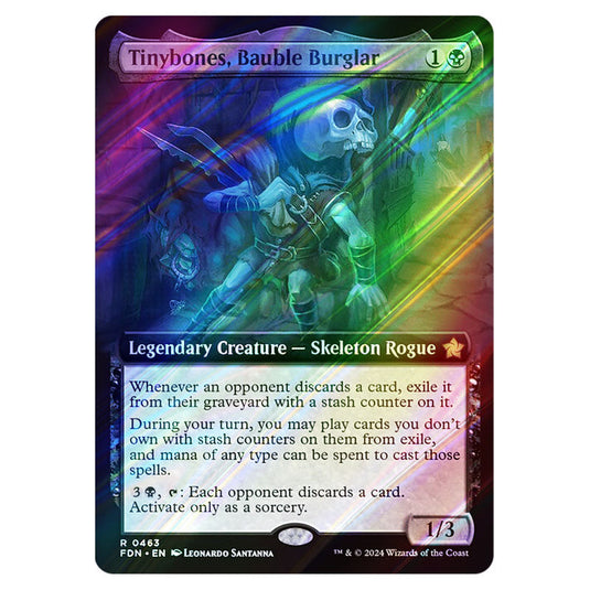 Tinybones, Bauble Burglar 0463 card from the Magic The Gathering set Foundations