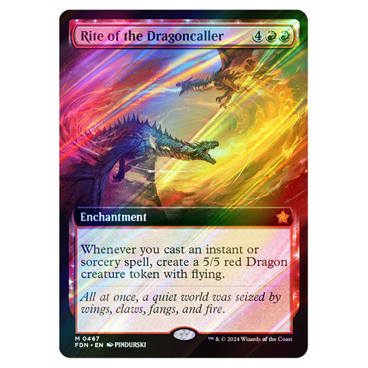 Rite of the Dragoncaller 0467 card from the Magic The Gathering set Foundations