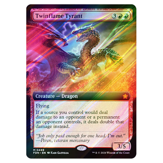 Twinflame Tyrant 0469 card from the Magic The Gathering set Foundations