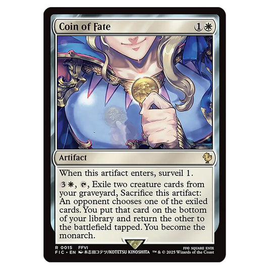 Coin of Fate 0015 card from the Magic The Gathering set Universes Beyond - Final Fantasy - Commander