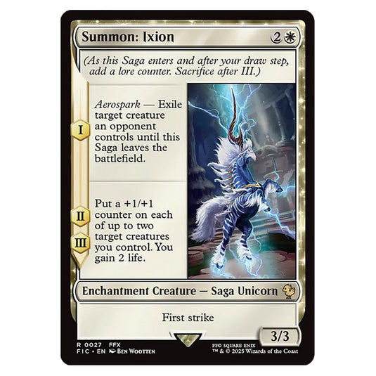 Summon: Ixion 0027 card from the Magic The Gathering set Universes Beyond - Final Fantasy - Commander