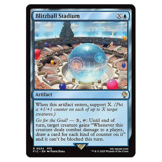 Blitzball Stadium 0034 card from the Magic The Gathering set Universes Beyond - Final Fantasy - Commander