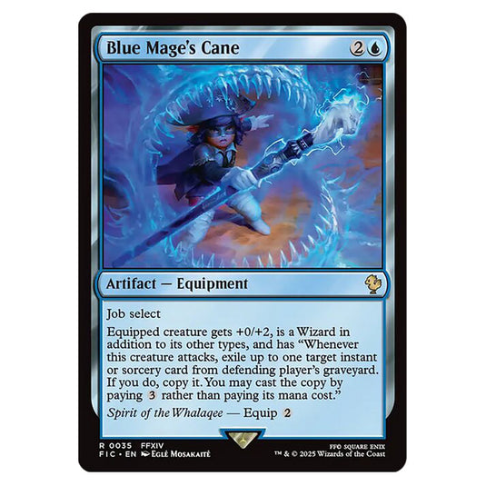 Blue Mage's Cane 0035 card from the Magic The Gathering set Universes Beyond - Final Fantasy - Commander