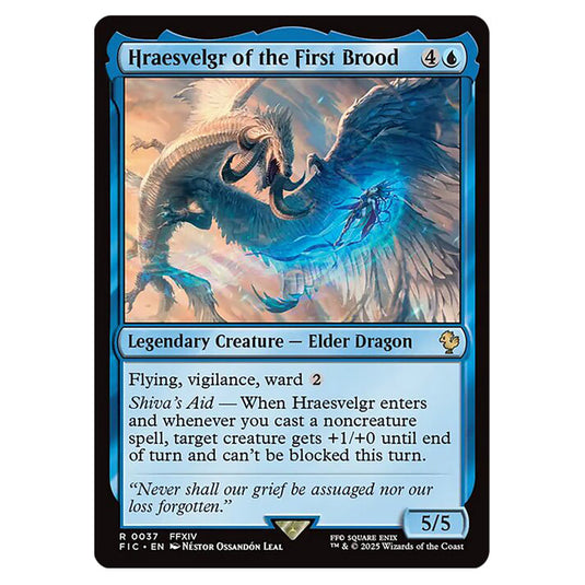 Hraesvelgr of the First Brood 0037 card from the Magic The Gathering set Universes Beyond - Final Fantasy - Commander